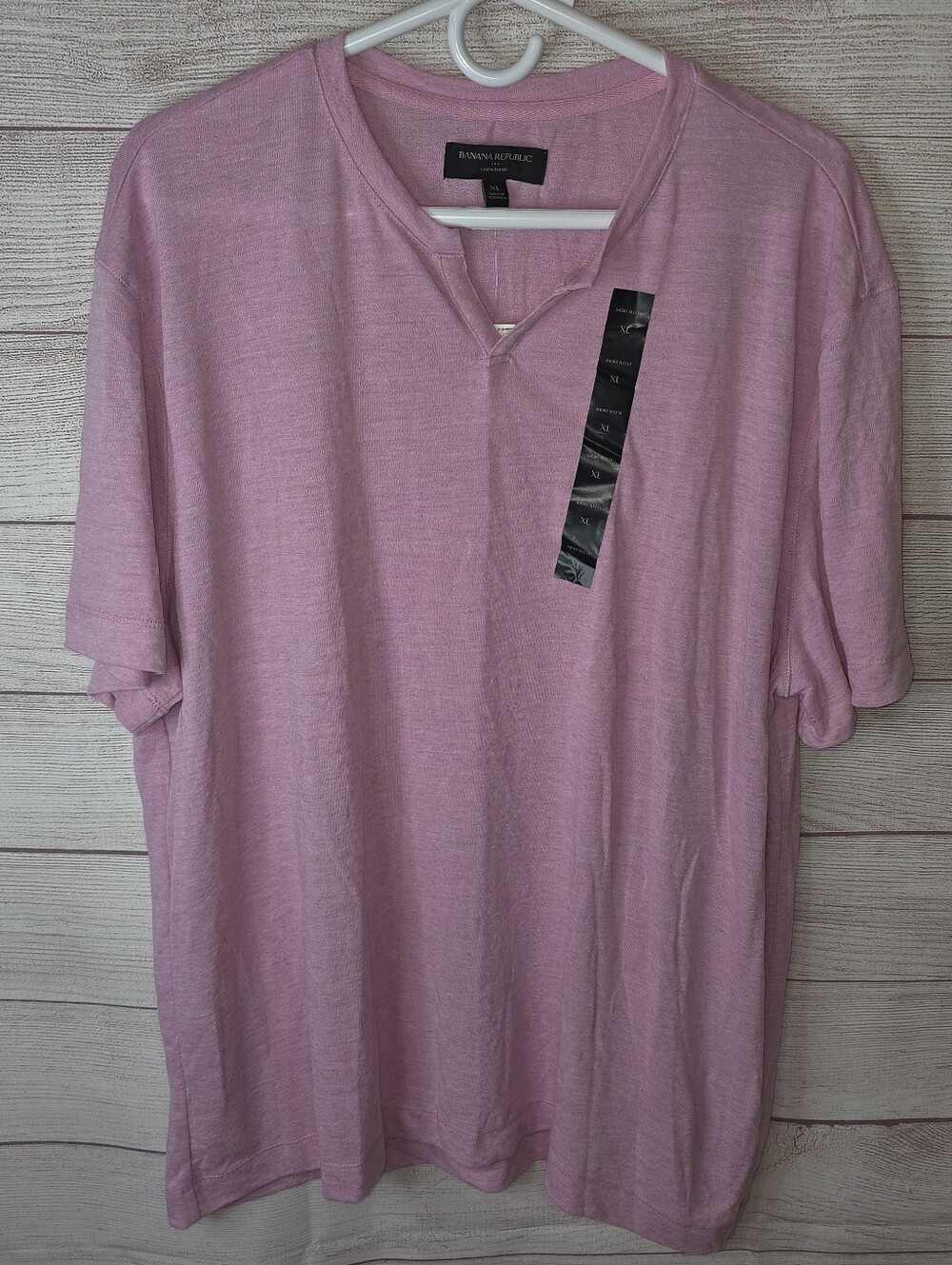 Banana Republic Men's XL Linen Blend Notch T-shirt NWT